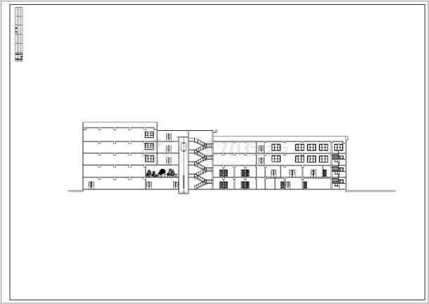 某四层图书馆详细建筑施工图纸（全套）-图二
