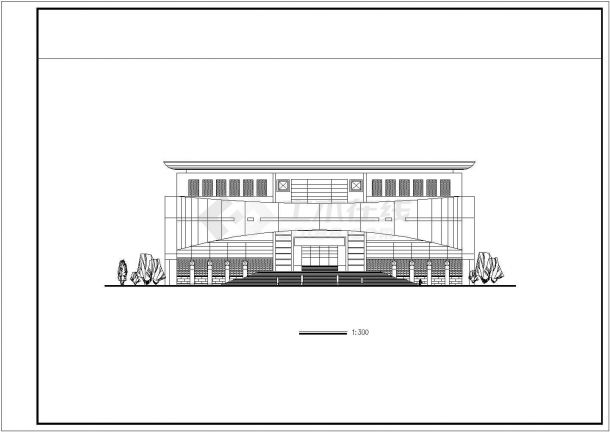 某五层文化艺术中心博物馆建筑设计图纸-图一