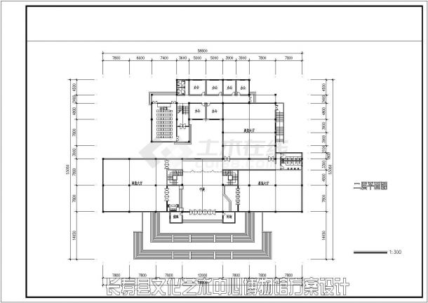 某五层文化艺术中心博物馆建筑设计图纸-图二