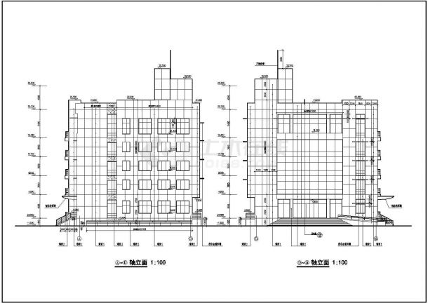 某五层综合文化馆建筑设计施工图纸-图二