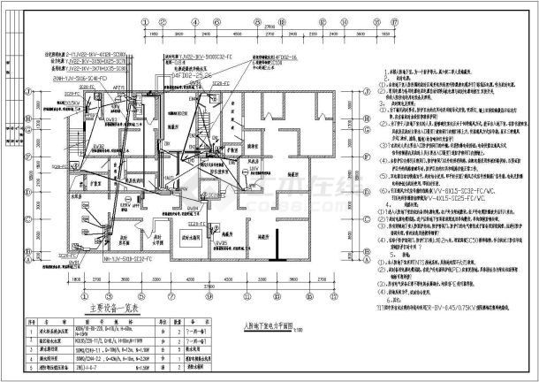 【山东】某地12层点式住宅电气设计图-图一