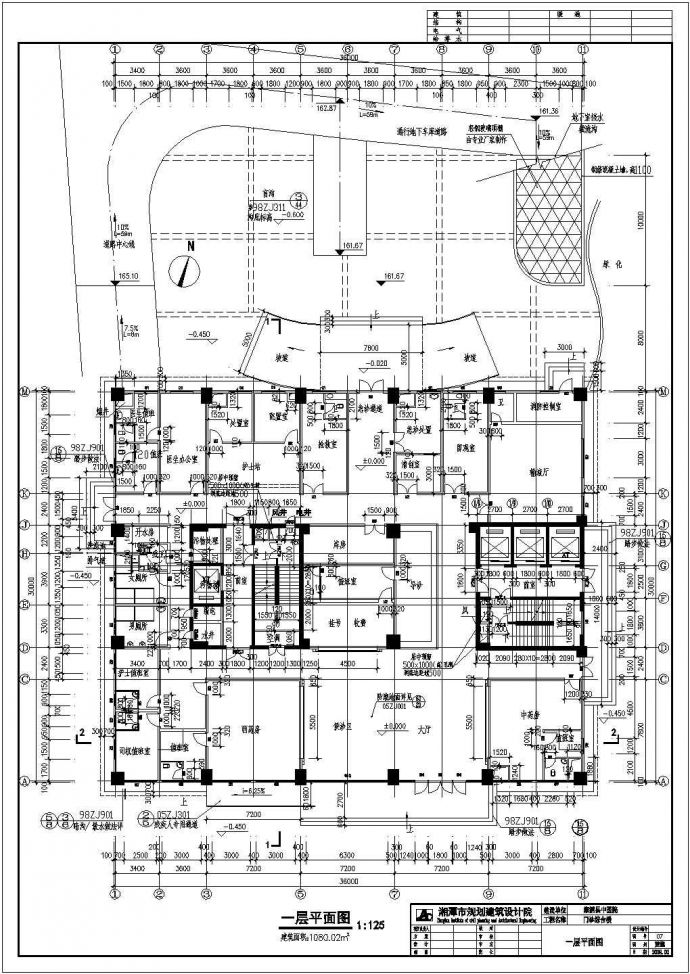 某医院十四层门诊综合楼全套建筑设计图纸_图1