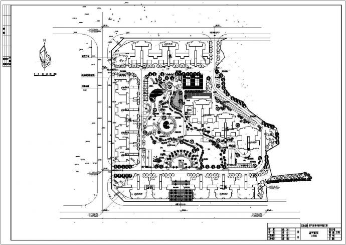 【上海】某油气住宅区环境工程规划总平面图纸_图1