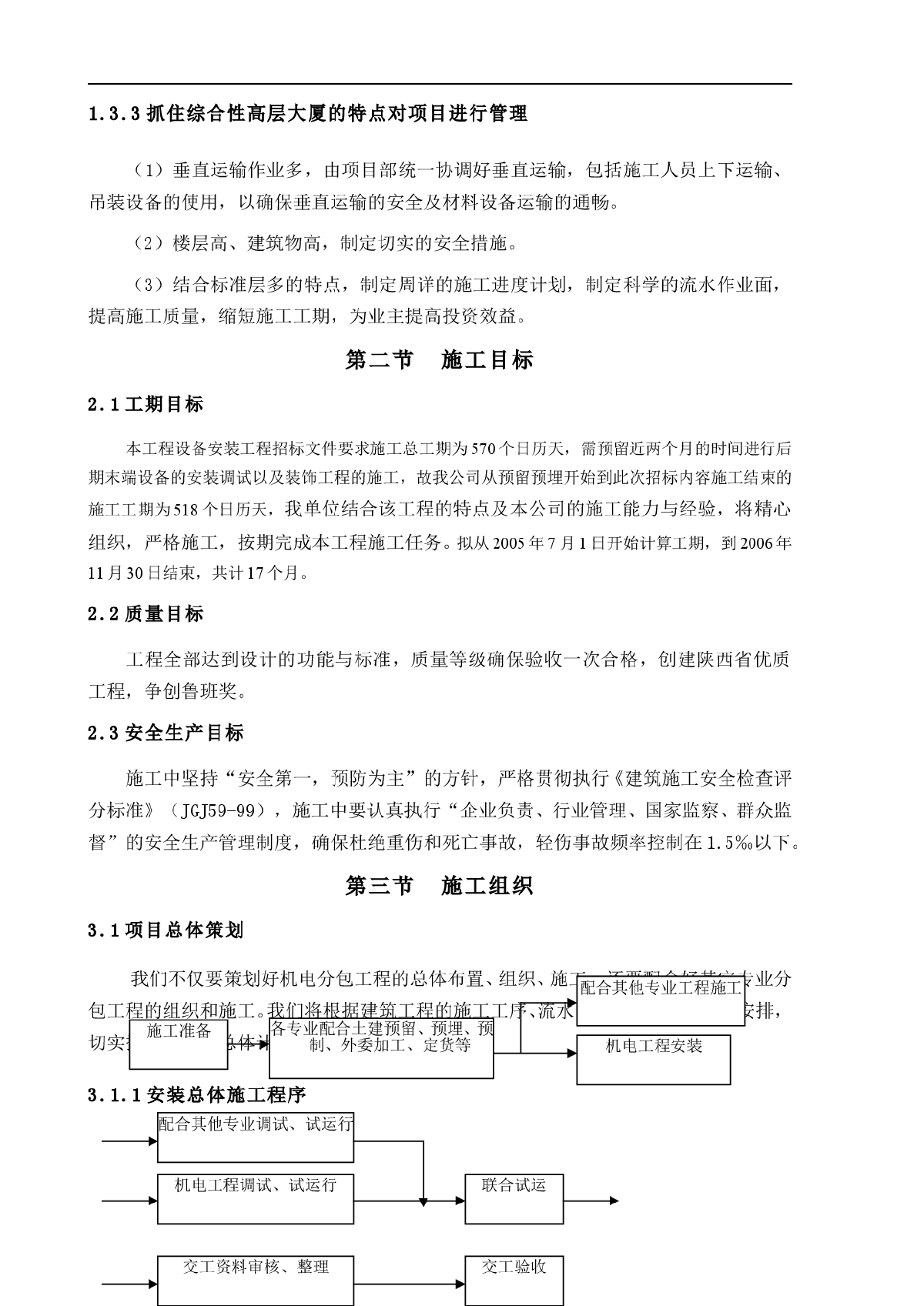 西安某21层酒店机电安装工程施工组织设计-图二