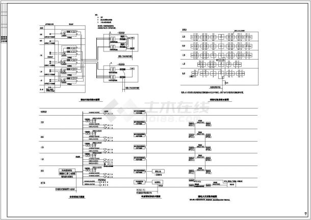 综合型建筑的消防弱电施工系统平面CAD详图-图二