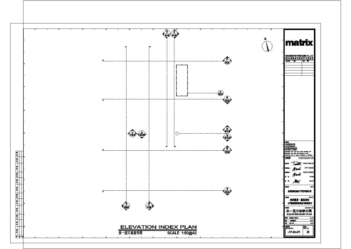 福建龙岩玺院现代风别墅样板房装修施工图平面系统图.