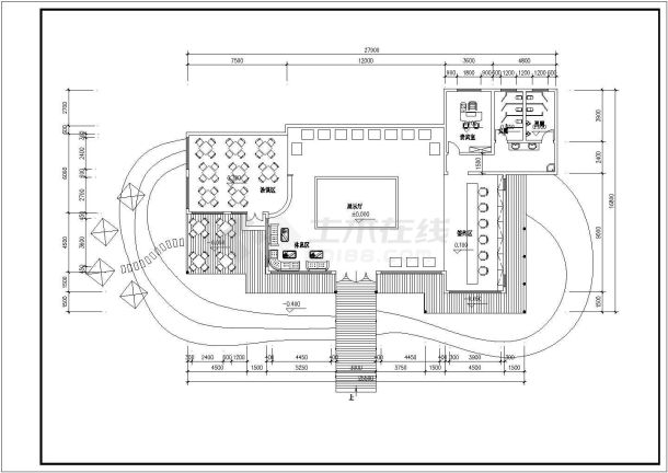 某住宅小区售楼部建筑设计图纸（共4张）-图二