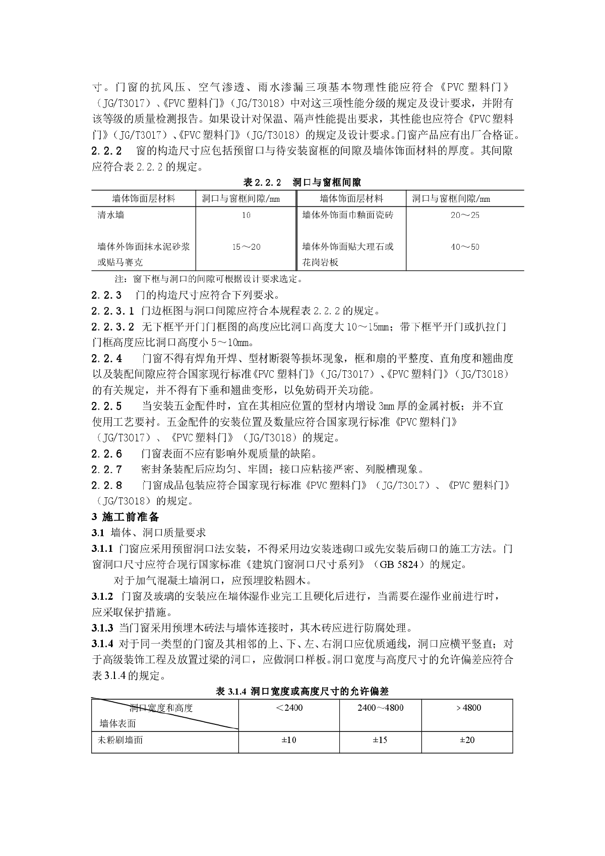 行业标准塑料门窗安装及验收规程 JGJ 103—96-图二