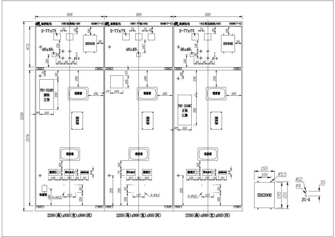 某市高压柜电气平面图纸（共5张）_图1