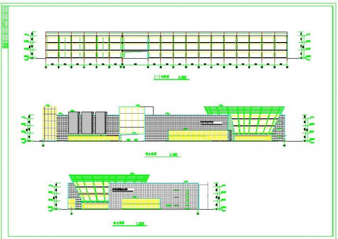 某中型二层商场建筑设计图纸（共5张)_图1