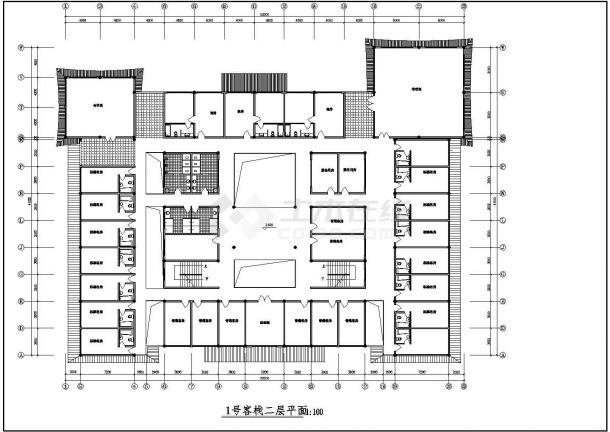 三层民居式客栈建筑设计图纸（共4张）-图二