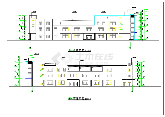 某三层购物商场建筑设计图纸（含大样图）-图二