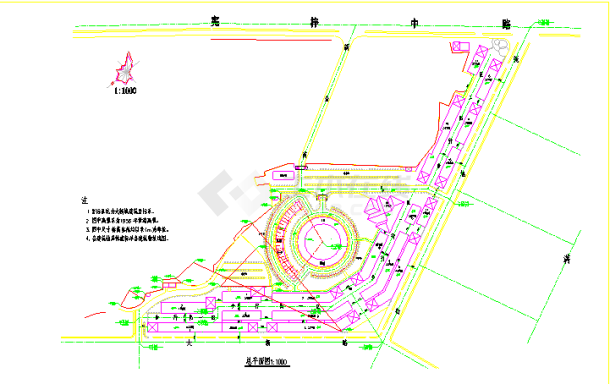 【惠州市】某地区步行街规划设计图纸-图一