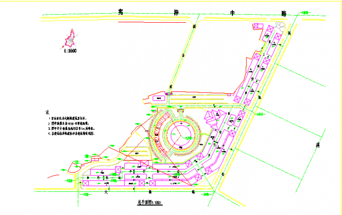 【惠州市】某地区步行街规划设计图纸_图1