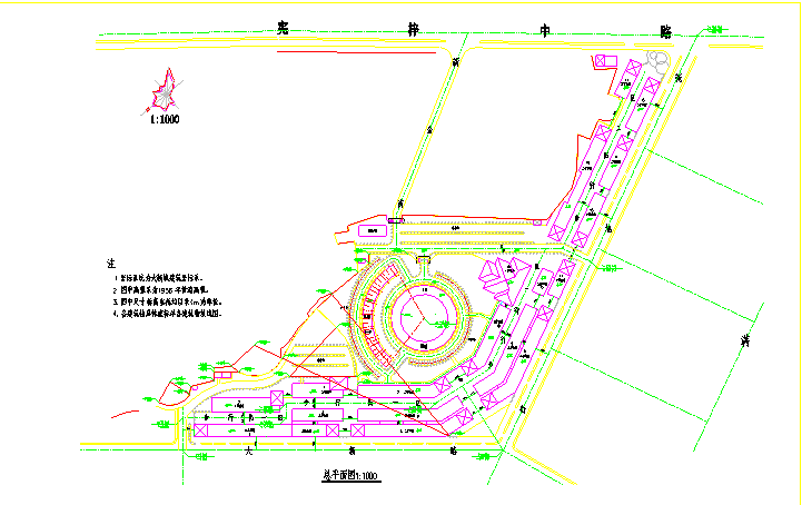 【惠州市】某地区步行街规划设计图纸