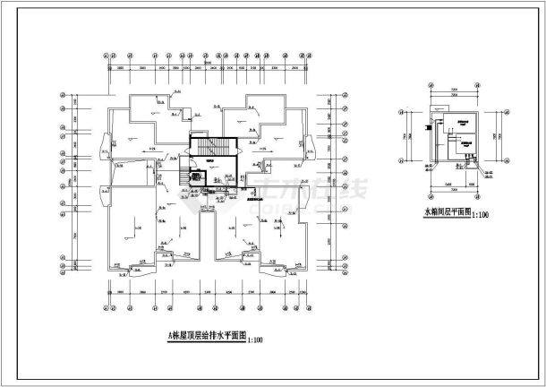 某二十五层住宅楼给排水施工设计图纸-图二