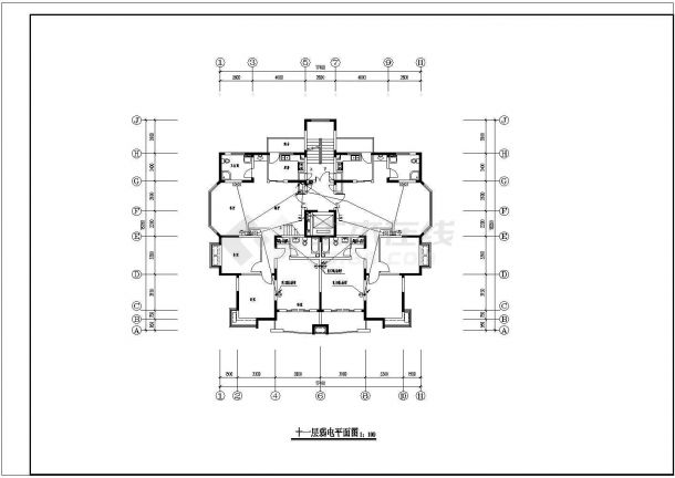 某地11+1层住宅强电设计施工图纸-图一