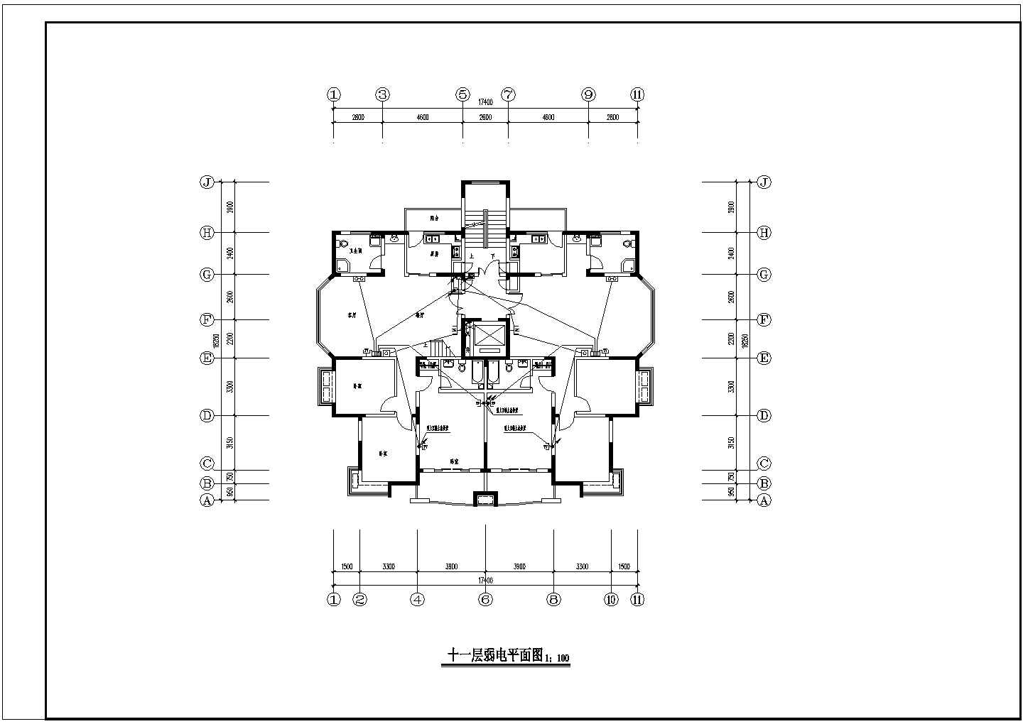 某地11+1层住宅强电设计施工图纸