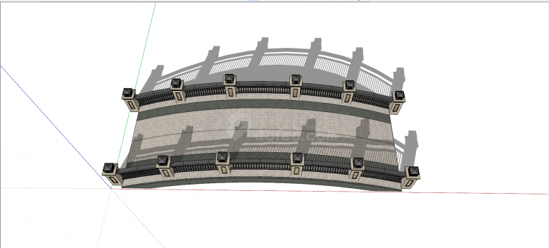 下承式圬工材质中式桥su模型-图二