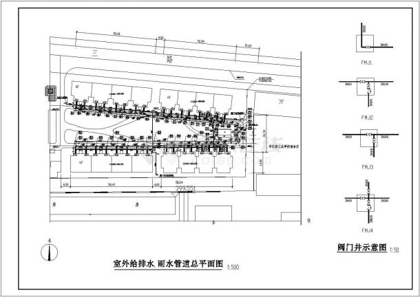 某小区室外给排水管道工程施工图纸-图一