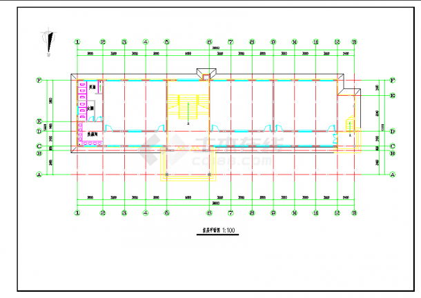 北关小学实验楼设计方案图（全套）-图二