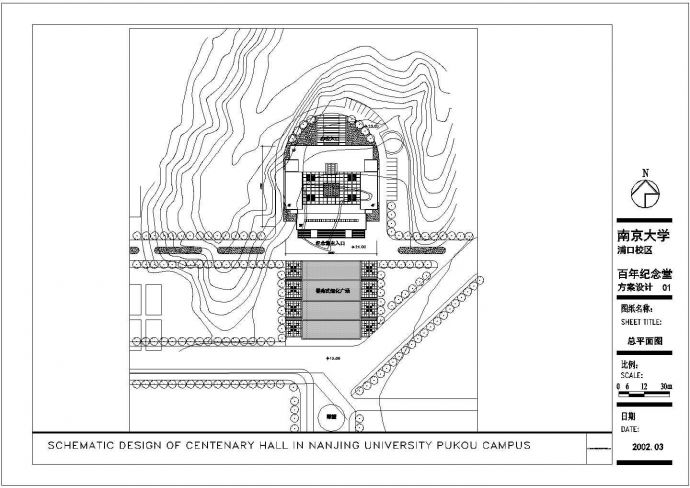 某地区大学教学楼建筑平面图（含效果图）_图1