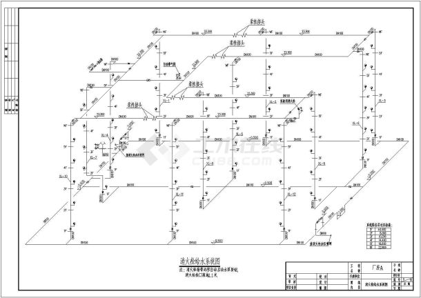 【广东省】某玩具公司厂房给排水施工图-图一