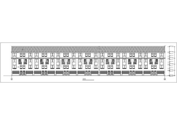 某市高档联排别墅建筑设计施工图纸-图一