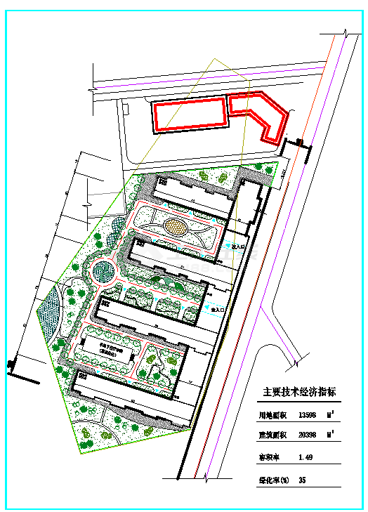 【江苏省】某地区小型建筑规划平面图-图一