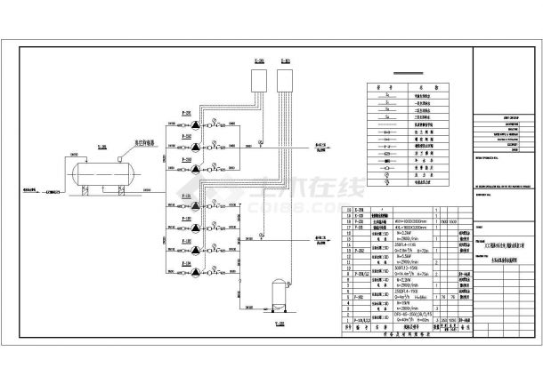 某小区消防生活水泵房给排水设计图纸-图二