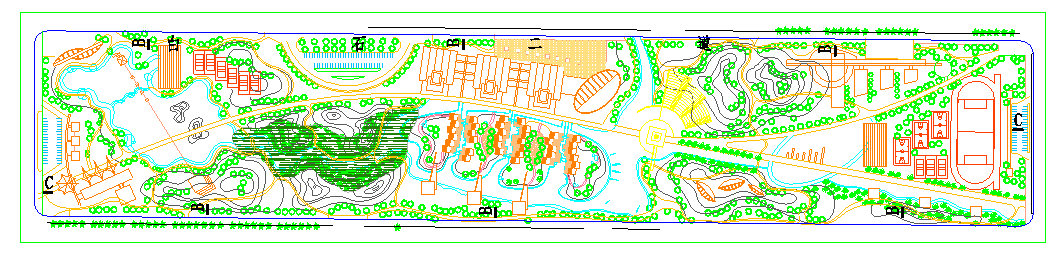 【河南省】某地区公园详细规划总图