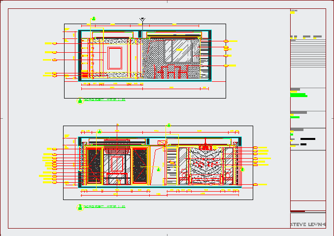 高端楼盘样板房装修施工立面CAD参考大祥图_图1