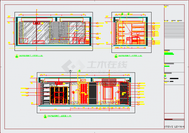 高端楼盘样板房装修施工立面CAD参考大祥图-图二