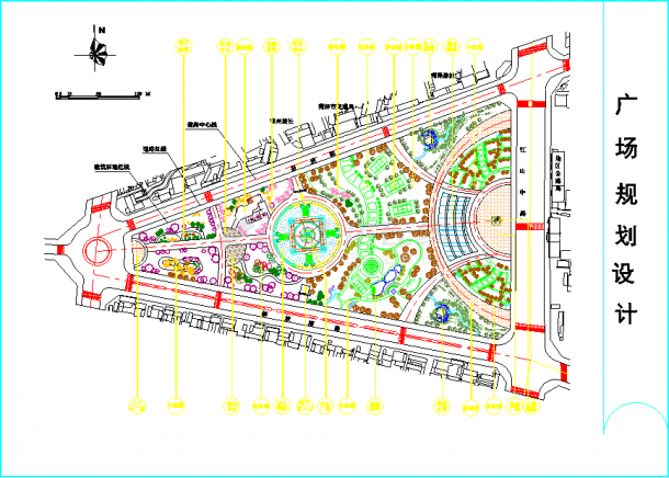 【兰州市】某地区广场规划设计总图纸-图一