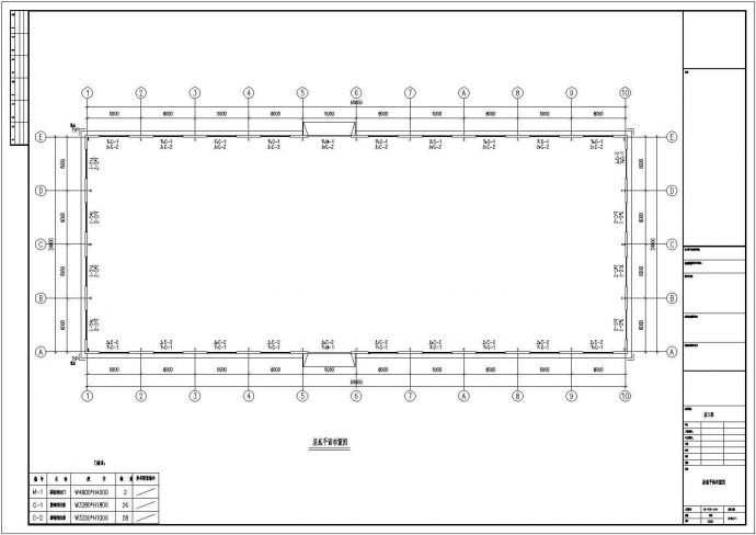 某公司钢结构厂房设计图（共5张）_图1