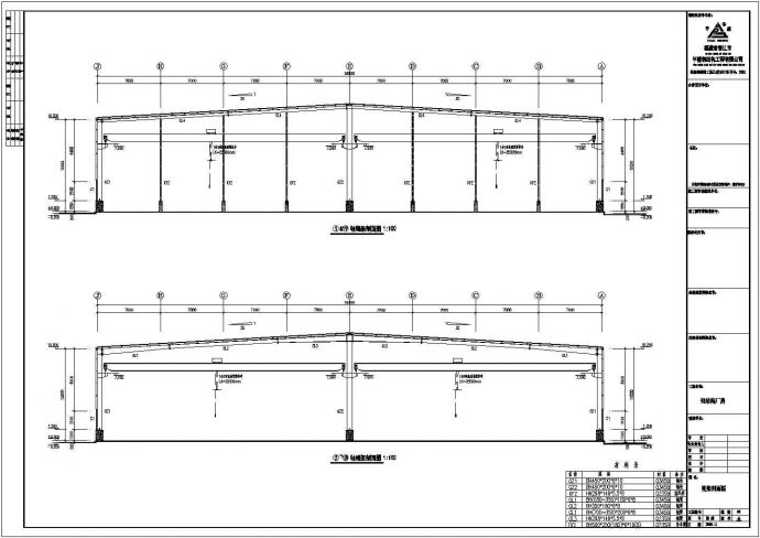 某地水头公司钢结构建筑设计方案图_图1