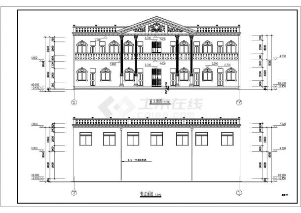 【江苏省】某办公楼全套建筑设计图纸-图一