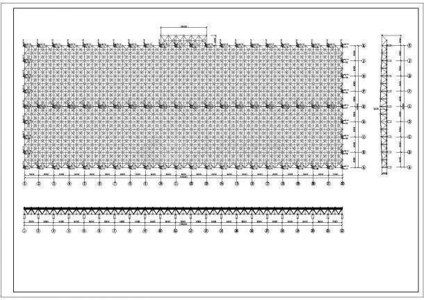 某工厂网架设计施工图纸（共13张）-图二