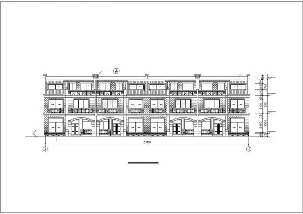 某市新型高档别墅建筑设计施工图纸-图二