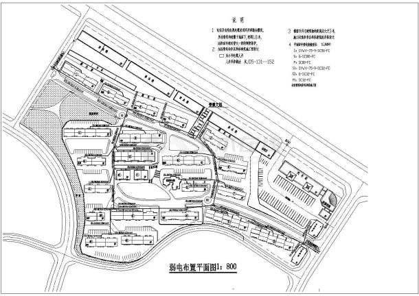 【石家庄】某小区电力电讯外线图纸-图二