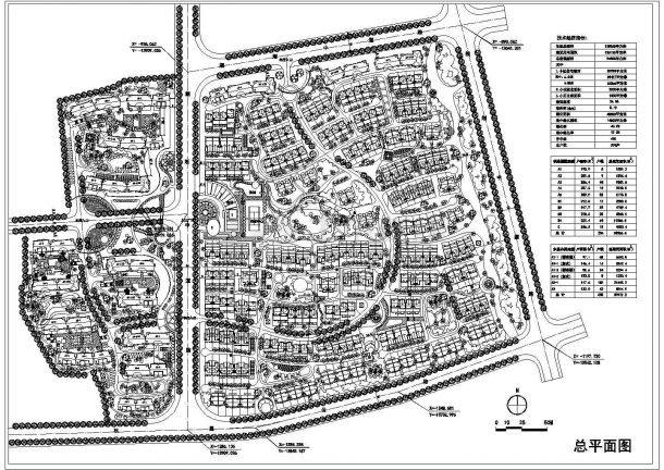 【黑龙江】某大型高档住宅区平面规划图-图一