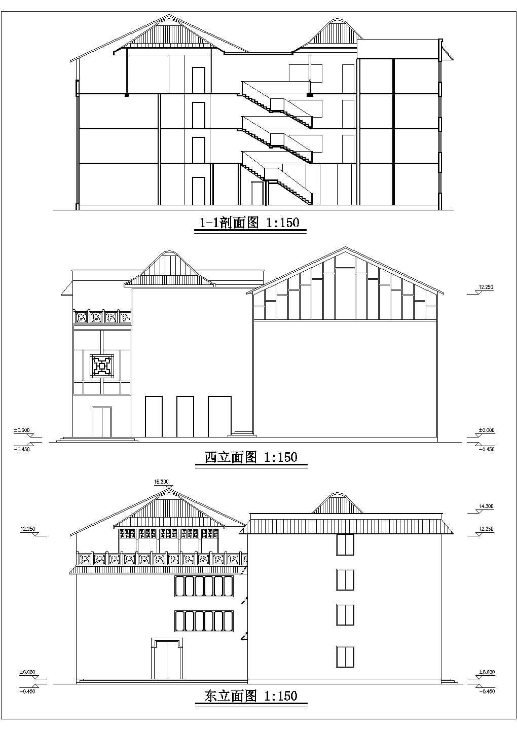 某市养护工区规划设计图及建筑方案图
