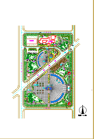 【哈尔滨】某地区文化广场规划设计方案图纸-图一