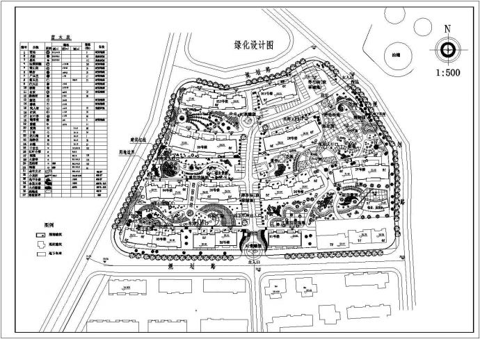 【江苏省】某小区小型平面规划图（共2张）_图1