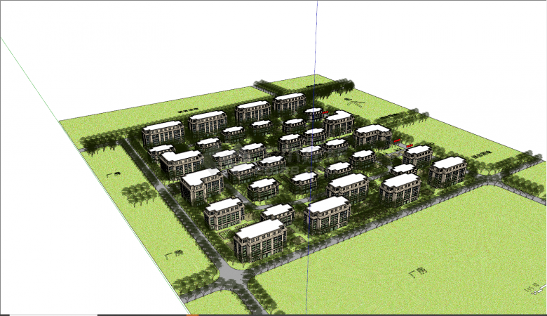 现代科技高层建筑产业园su模型-图二