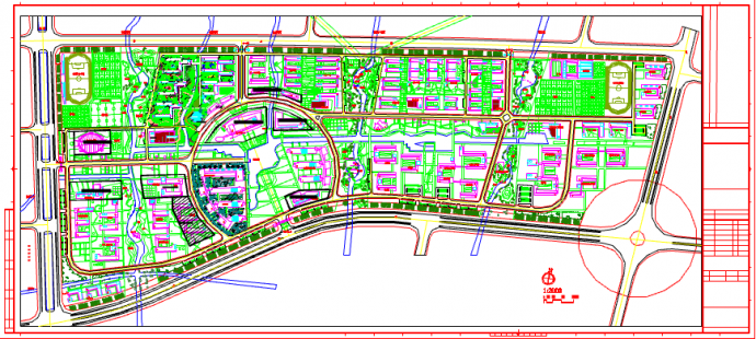 某地大学城景观详细建筑设计规划图_图1