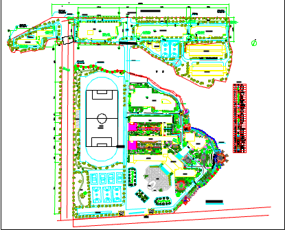 某地小型学校景观方案设计规划详图-图一