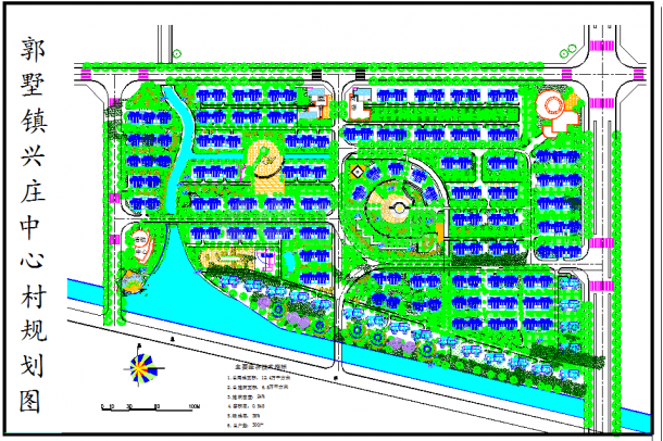苏北某地区中心村详细规划图纸（含经济技术指标）-图二
