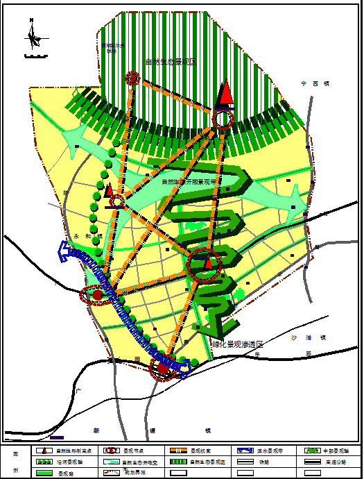 珠三角某地区工业园景观详细规划图_图1