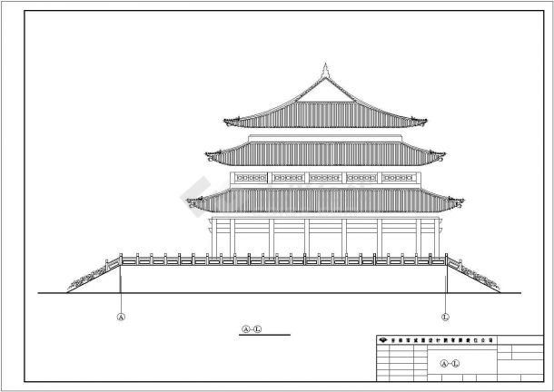 某大型庙宇大雄宝殿建筑设计施工详图-图二